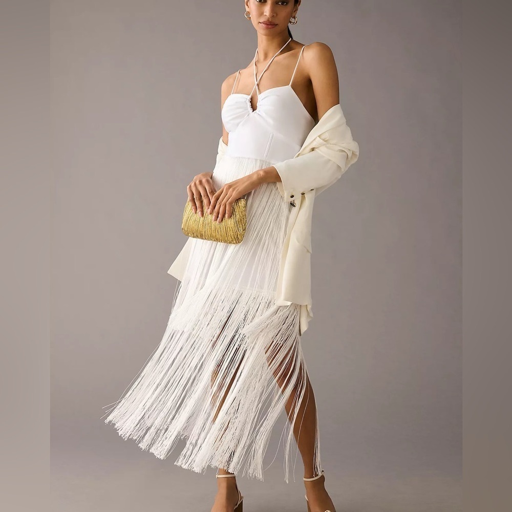 NWT Delfi Collective Fringe Dress Anthropologie
